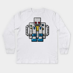 Pixel Robot 176 Kids Long Sleeve T-Shirt